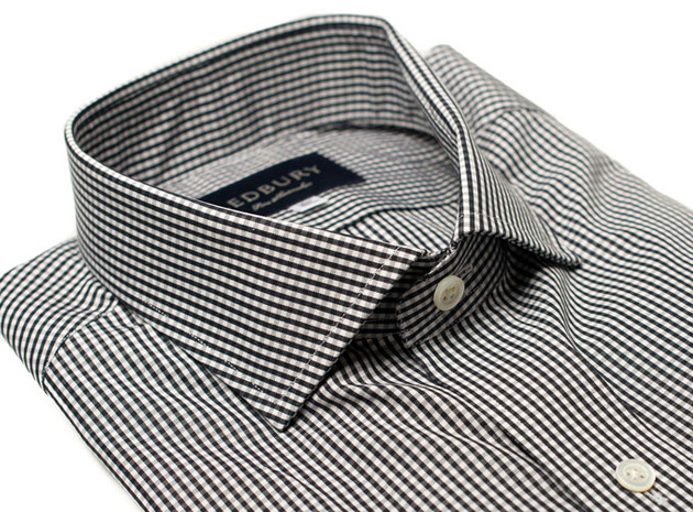 The Black Cross Gingham collar