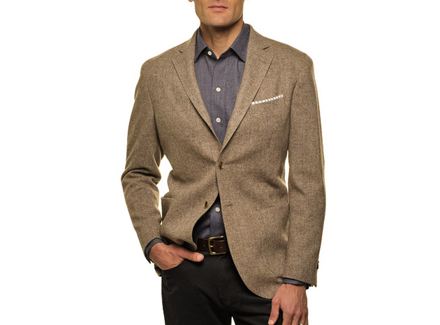The Brown Huxley Sport Coat Slim Fit collar