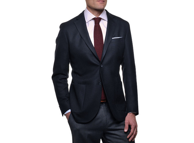 The Blue Paton Blazer Slim Fit collar