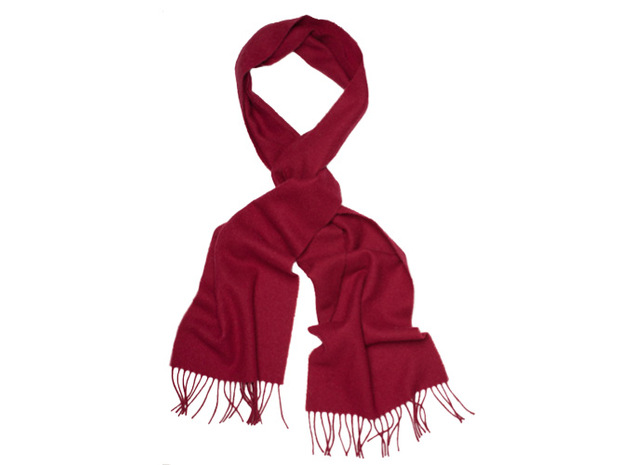The Red Camden Lambswool Scarf collar