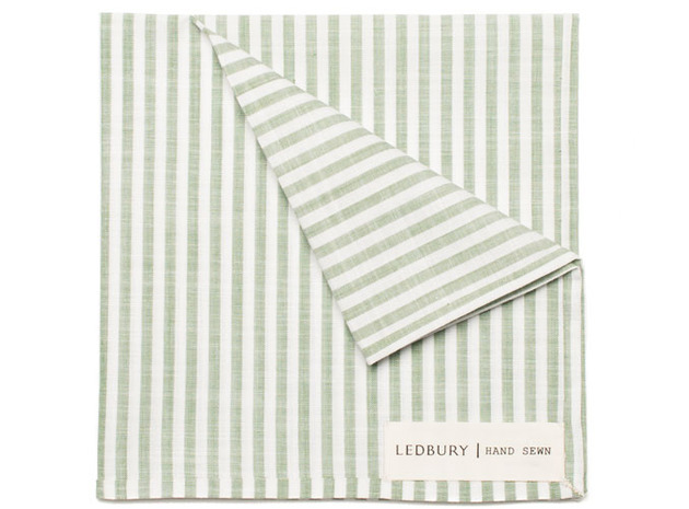 The Cameron Stripe Pocket Square collar