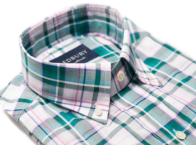 The Green Crawford Plaid Regular collar