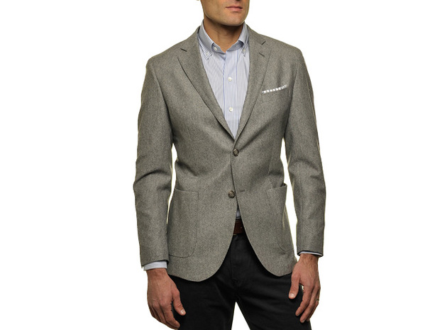 The Grey Huxley Sport Coat Slim Fit collar